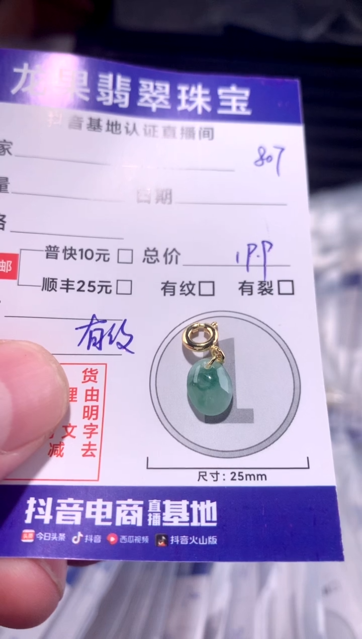 颈饰未镶嵌翡翠绿蛋面提溜807