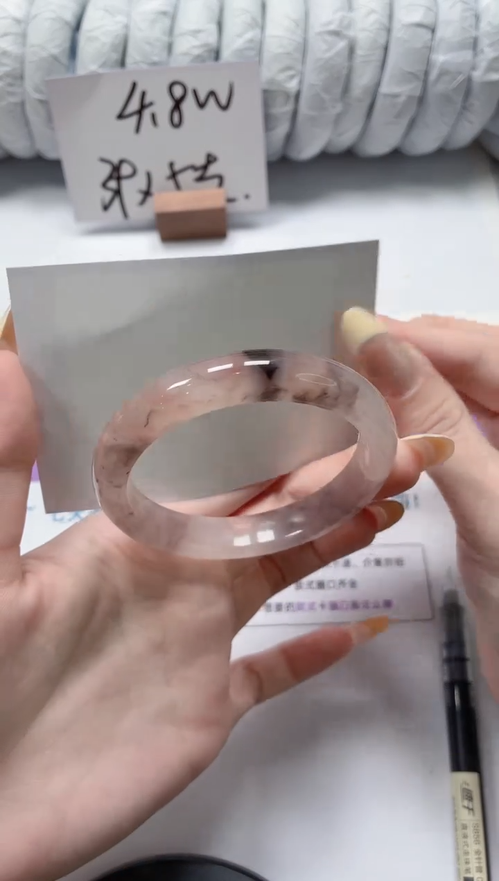 石英质玉手镯未镶嵌203-55.1紫罗兰