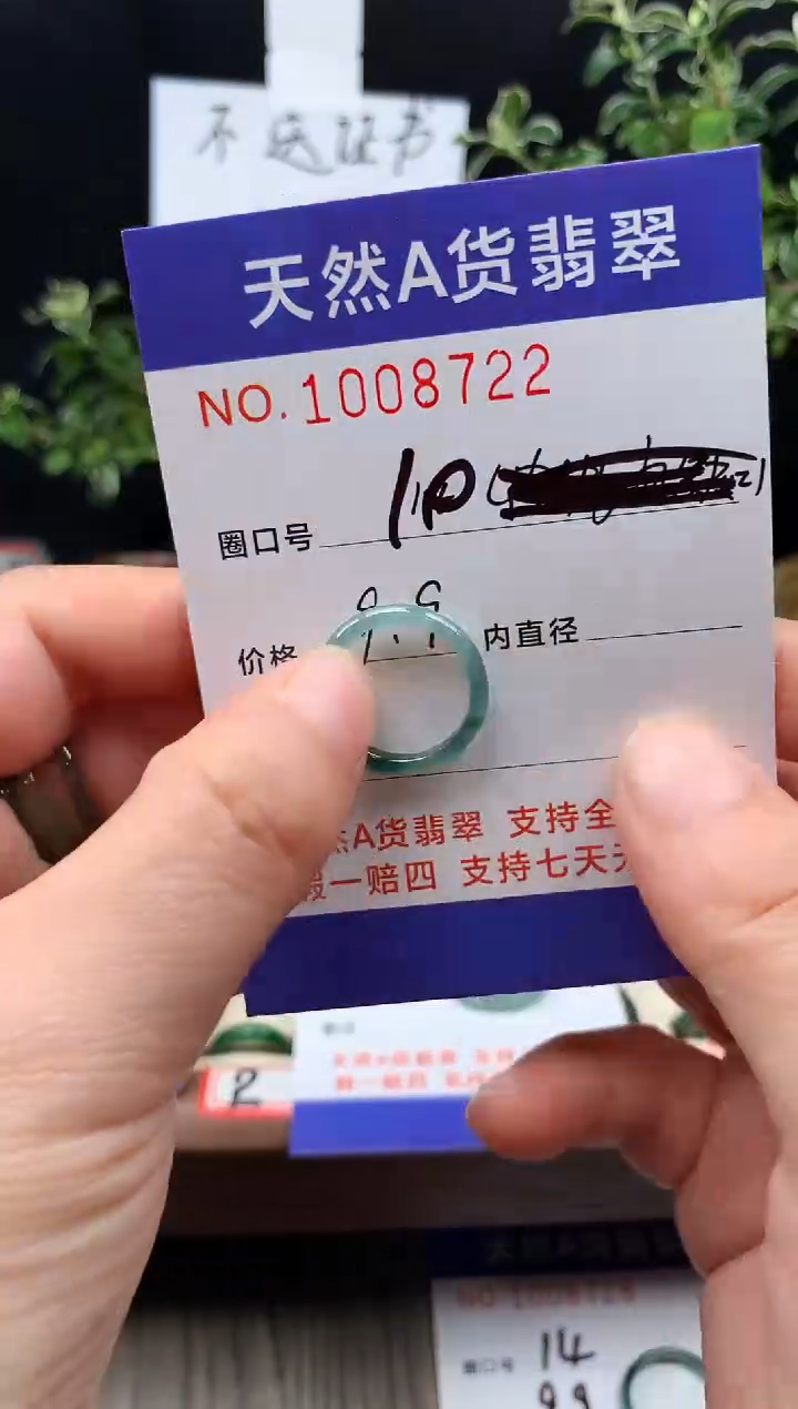 未镶嵌戒指翡翠10#