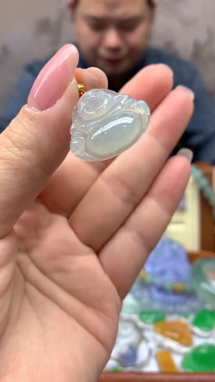 【闪购商品】翡翠颈饰18K金镶嵌49-天然翡翠