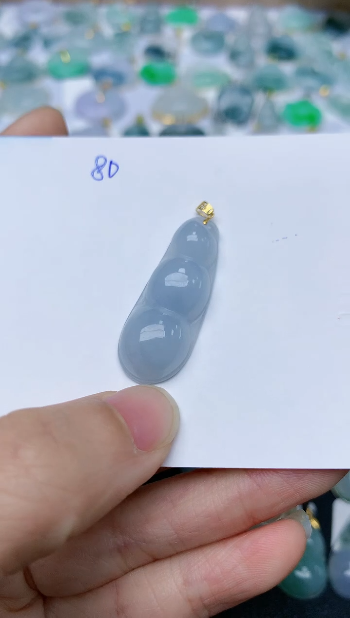 【闪购商品】翡翠颈饰18K金镶嵌天然翡翠A货    80