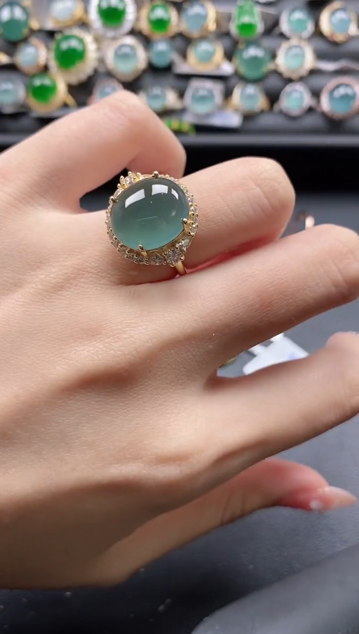 【闪购商品】翡翠戒指银S925镶嵌1111