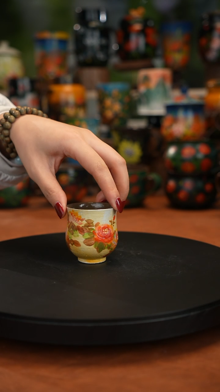 紫砂油画手绘釉下彩