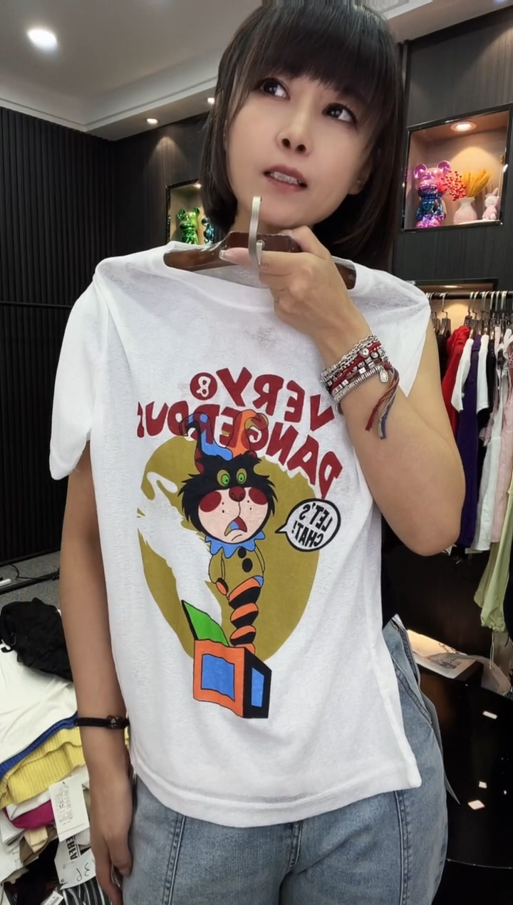 6072卡通短袖--均码