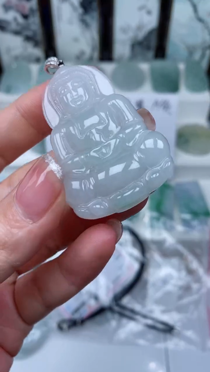 【闪购商品】翡翠颈饰银S925镶嵌吊坠