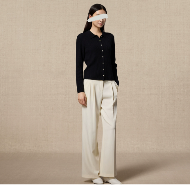 【珍珠扣开衫】女士翻领毛衣外套针织开衫秋冬款长袖气质百搭简约