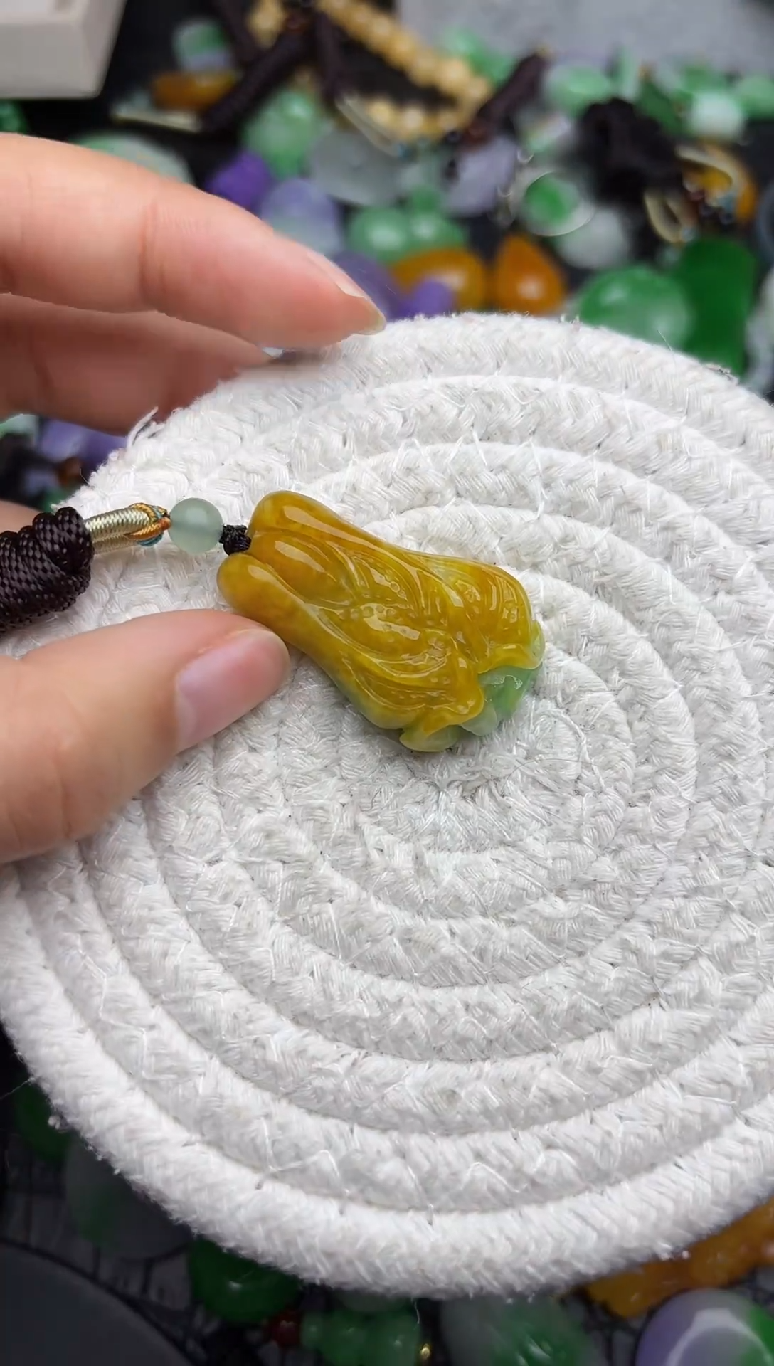 颈饰未镶嵌翡翠缅甸翡翠吊坠