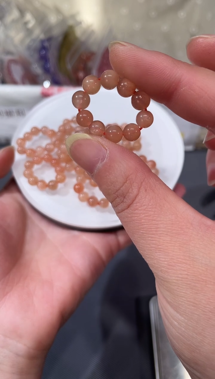 未镶嵌手链水晶A410橙月光跑环 多样性发一