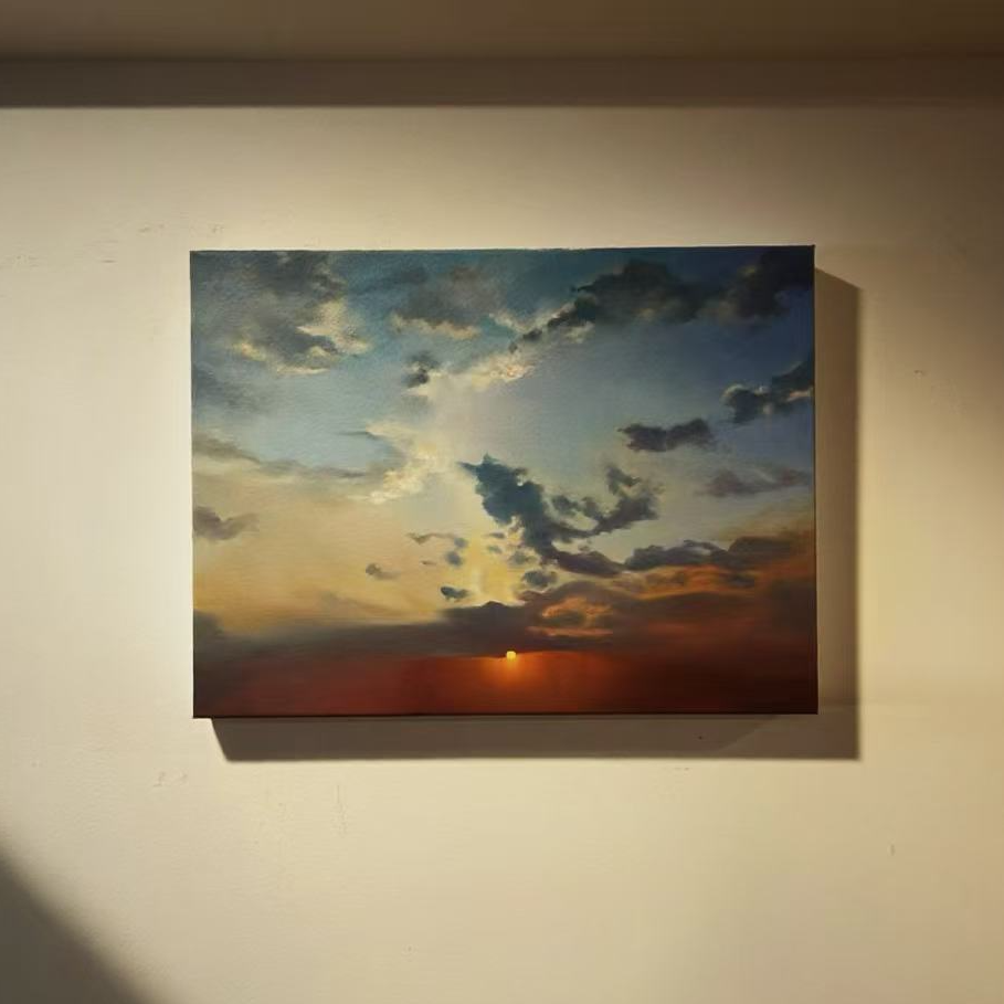 丁晚枫油画作品原作《共暮》