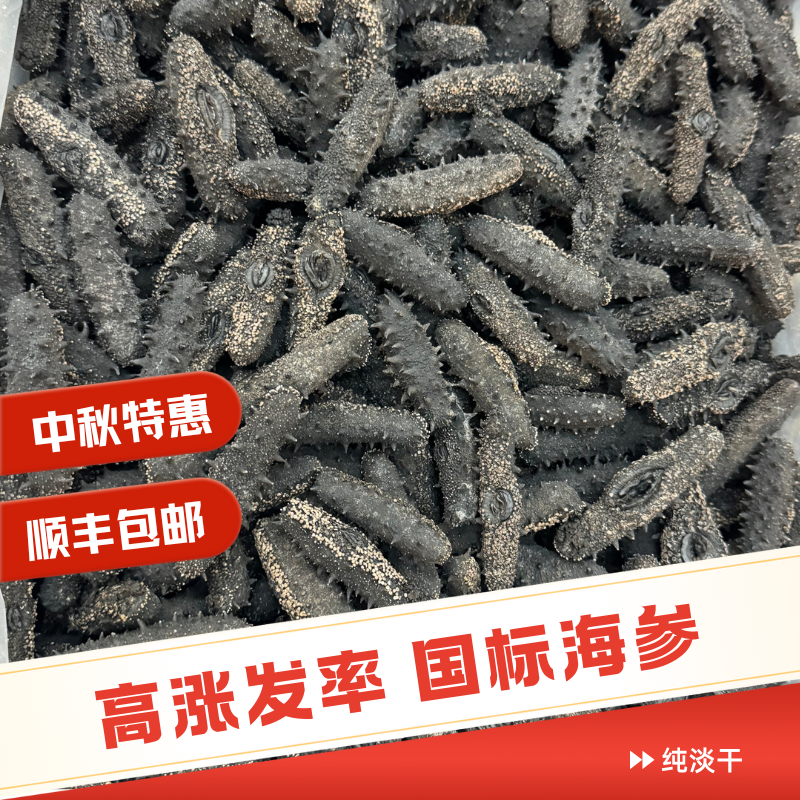 国标淡干海参 30-60头/斤 11-12倍涨发 