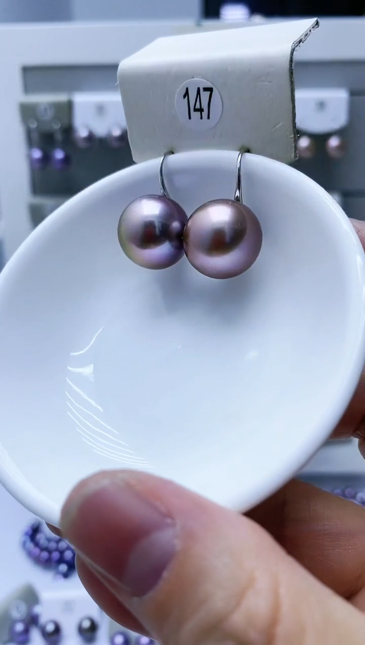 【闪购商品】淡水珍珠耳饰银S925镶嵌457