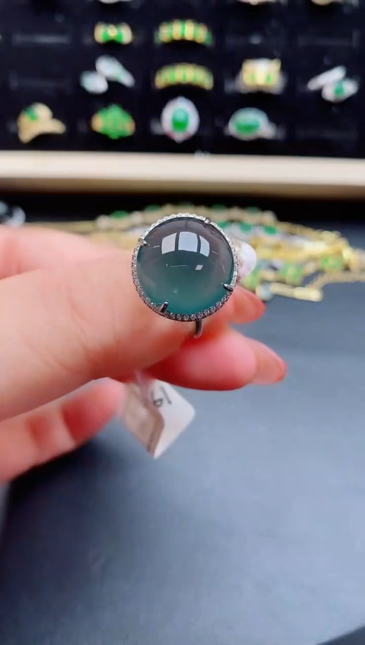 【闪购商品】翡翠戒指银S925镶嵌1212