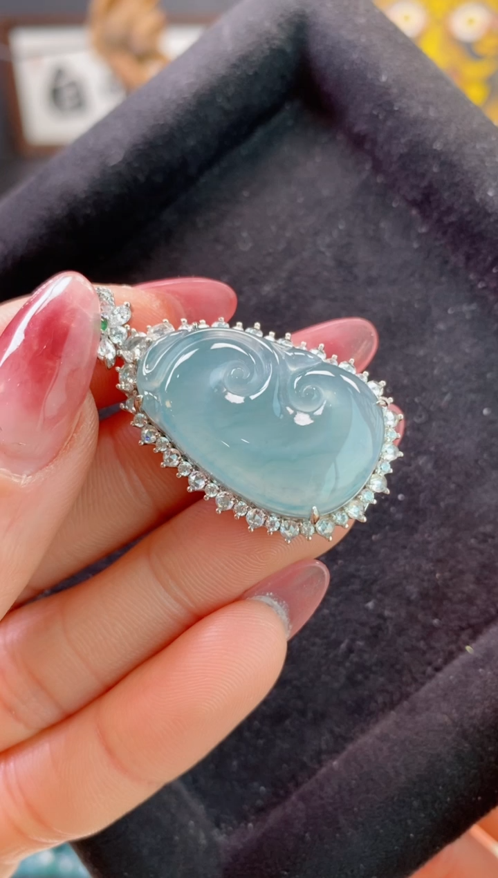 【闪购商品】翡翠颈饰银S925镶嵌0951200966