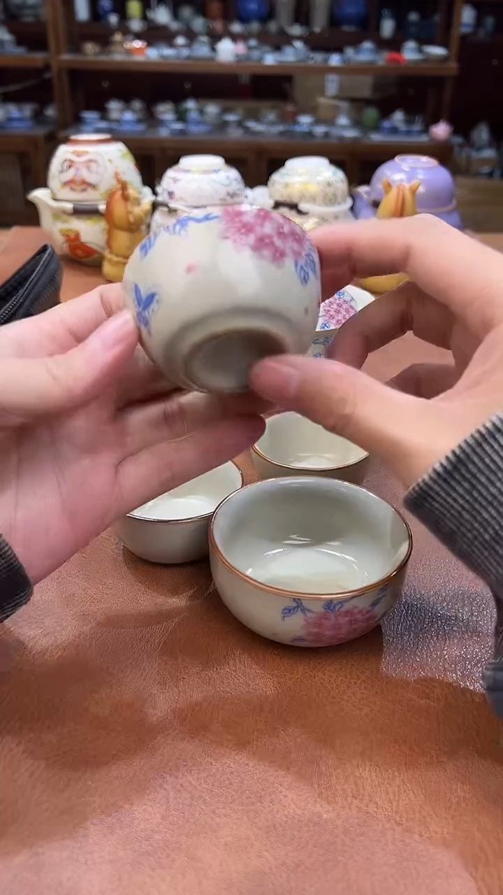 真的很便宜会开片的旅行茶具
