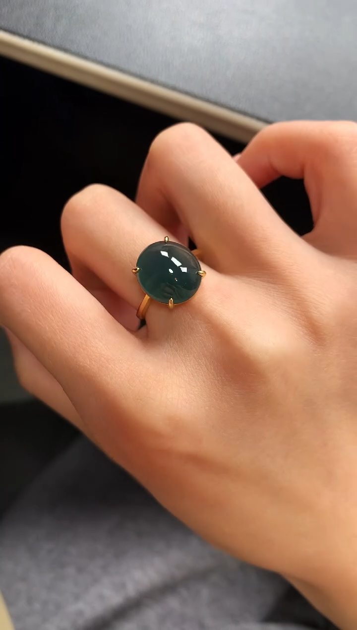 【闪购商品】翡翠戒指银S925镶嵌473453