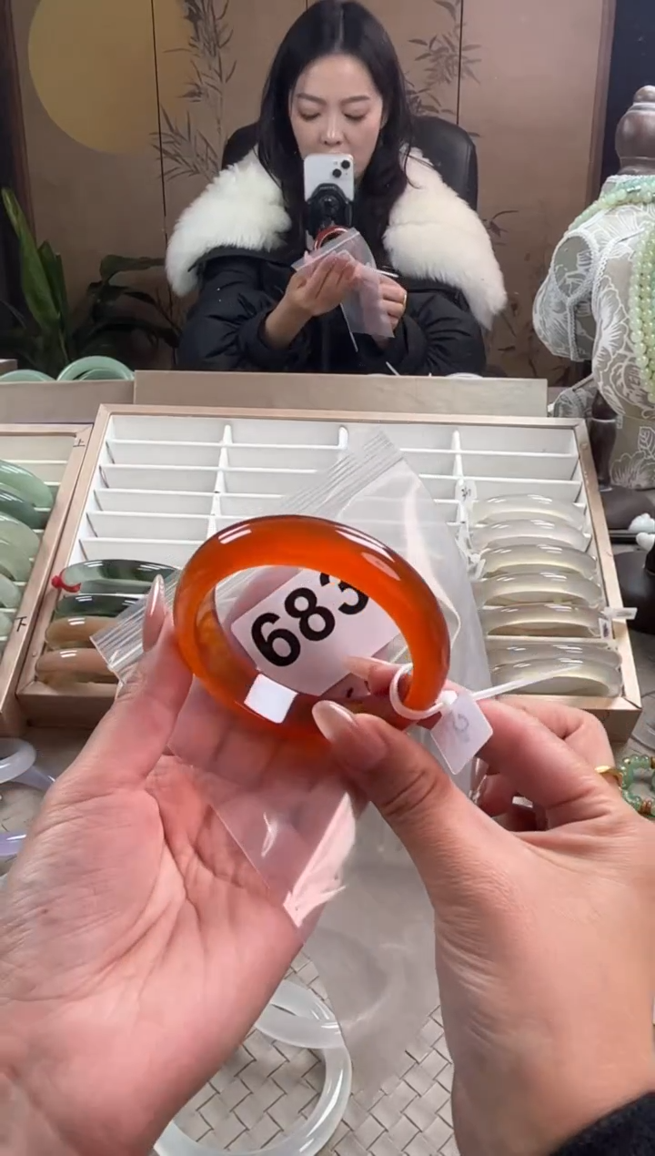 手镯玛瑙/玉髓未镶嵌竹*683