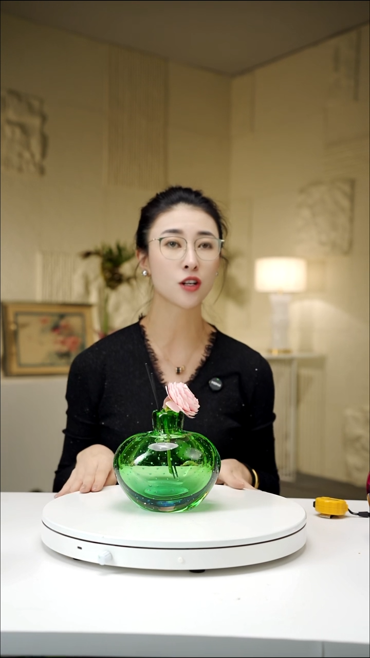 手工艺品琉璃蓝绿色气泡款香薰瓶