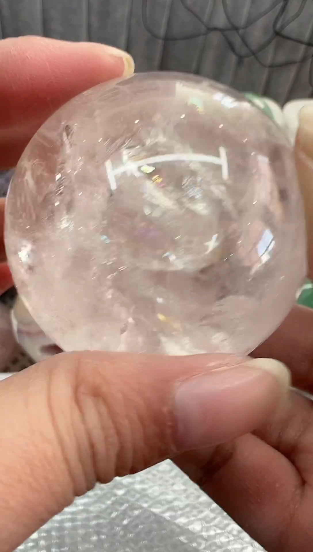 未镶嵌珠宝半成品水晶 S266 约5.1cm