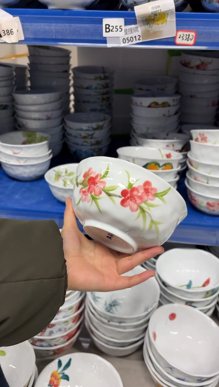 景德镇高温陶瓷食品级手绘釉中彩餐具-捏捏碗