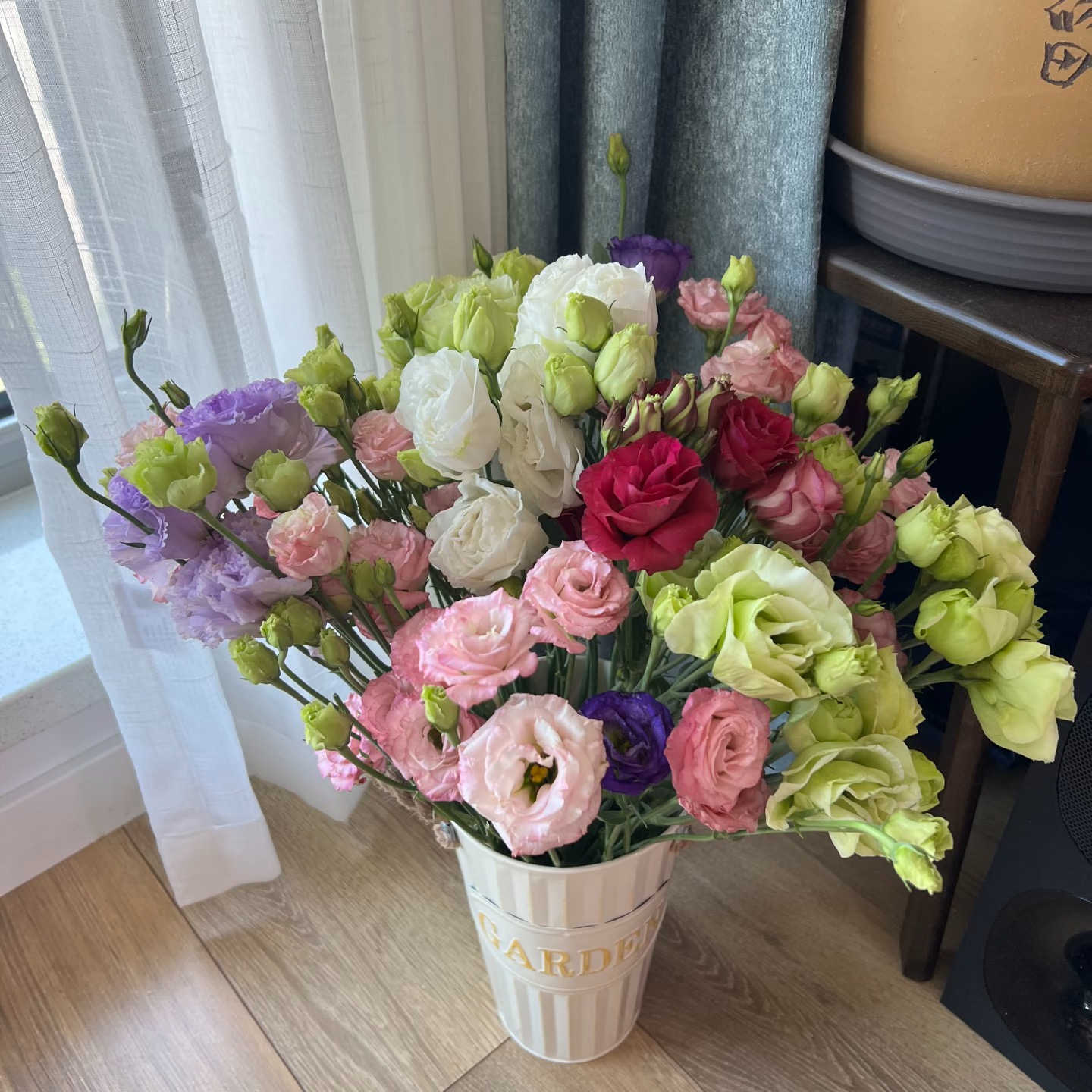 洋桔梗混色无刺玫瑰鲜花云南基地发鲜花1单普快2单顺丰3单送配草