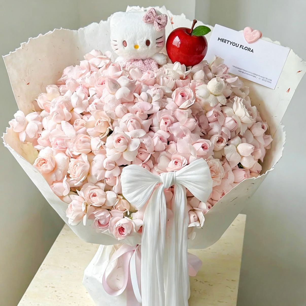 【元旦限定】仙子之吻花束送平安果见面送女朋友闺蜜元旦花束鲜花同城配送小时达鲜花店同城送花上门免费配送