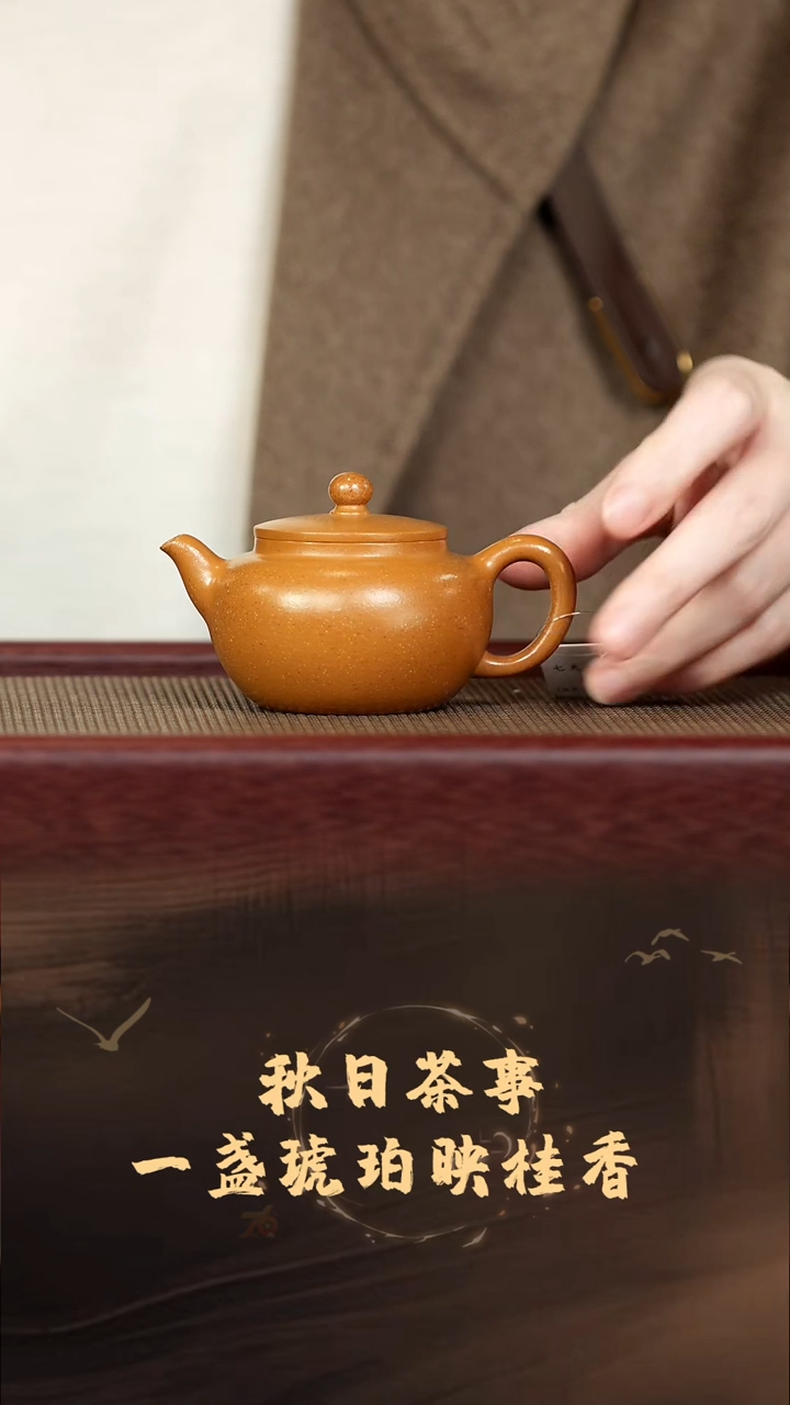 茶壶紫砂时韵 周乾制 葵黄朱泥 115cc 
