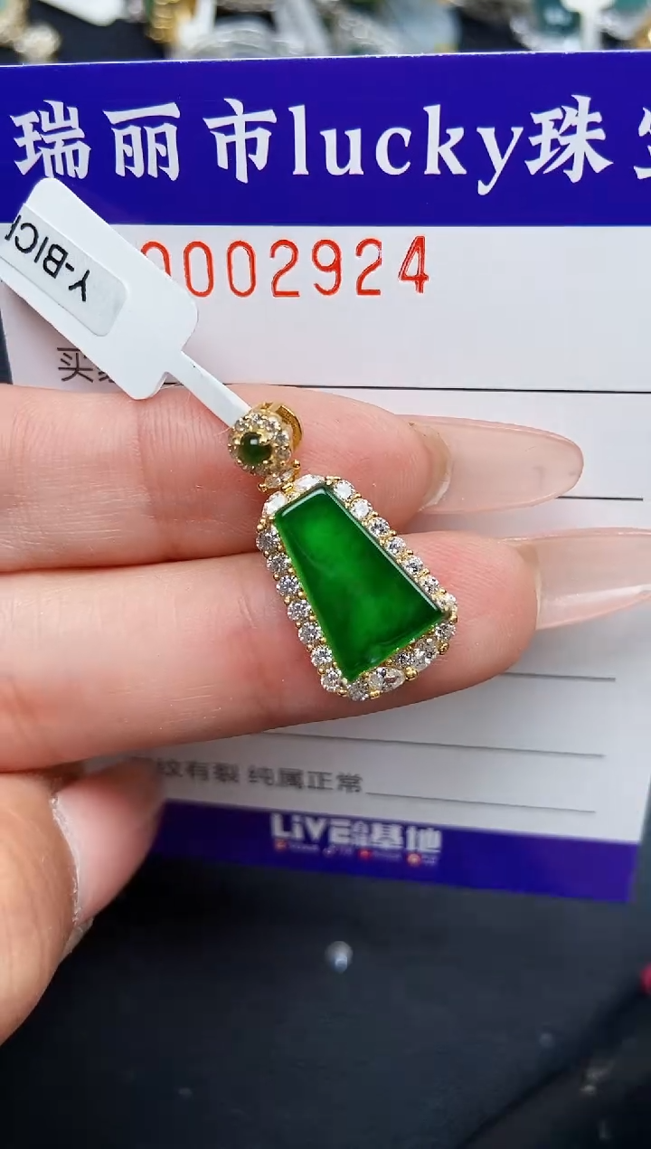 【闪购商品】翡翠颈饰银S925镶嵌2924