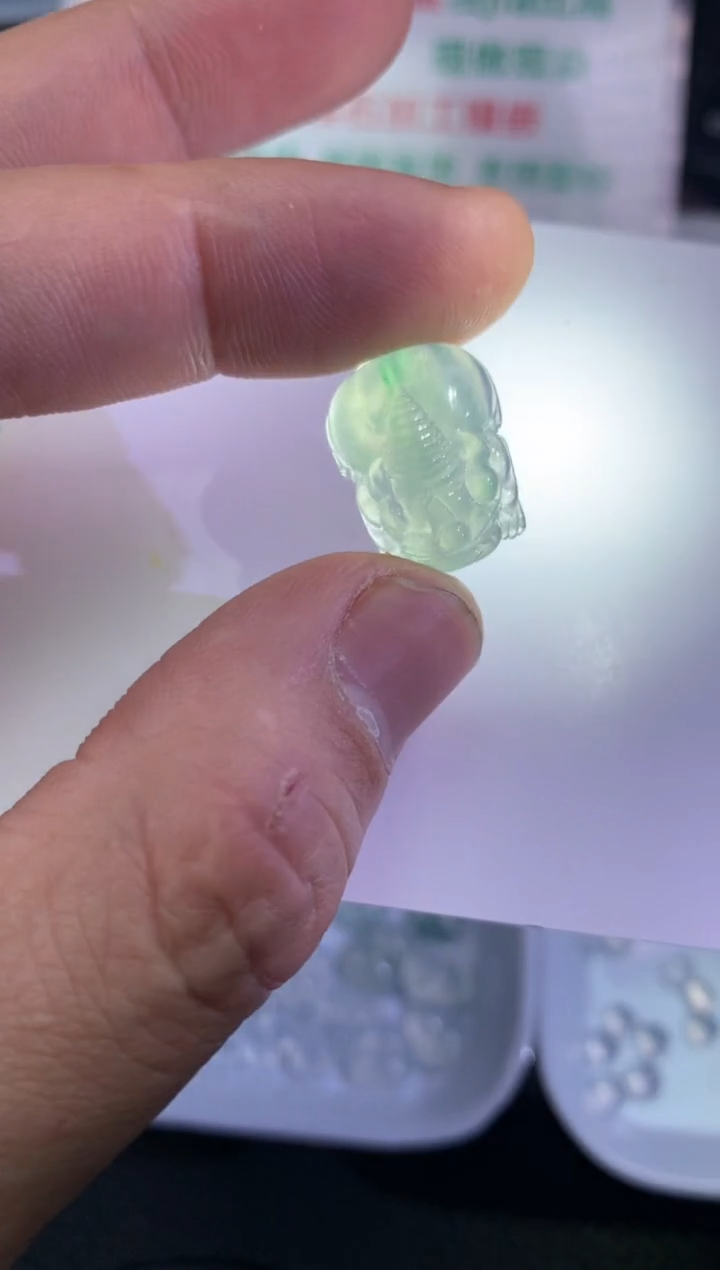 【闪购商品】定制翡翠未镶嵌貔貅19-14-7.2