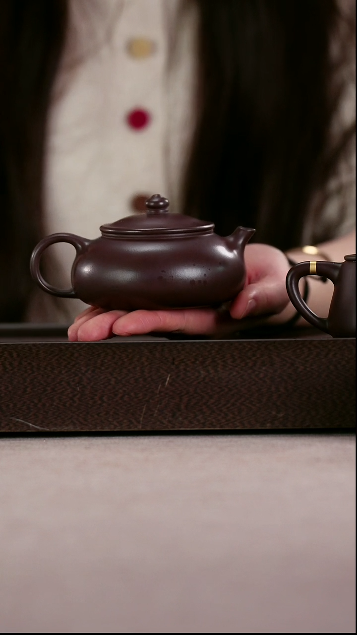 茶壶紫砂深井老紫泥寒江