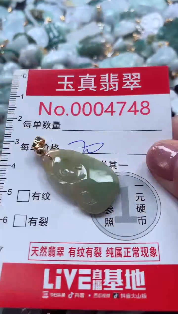 吊坠(不含链)未镶嵌翡翠4748