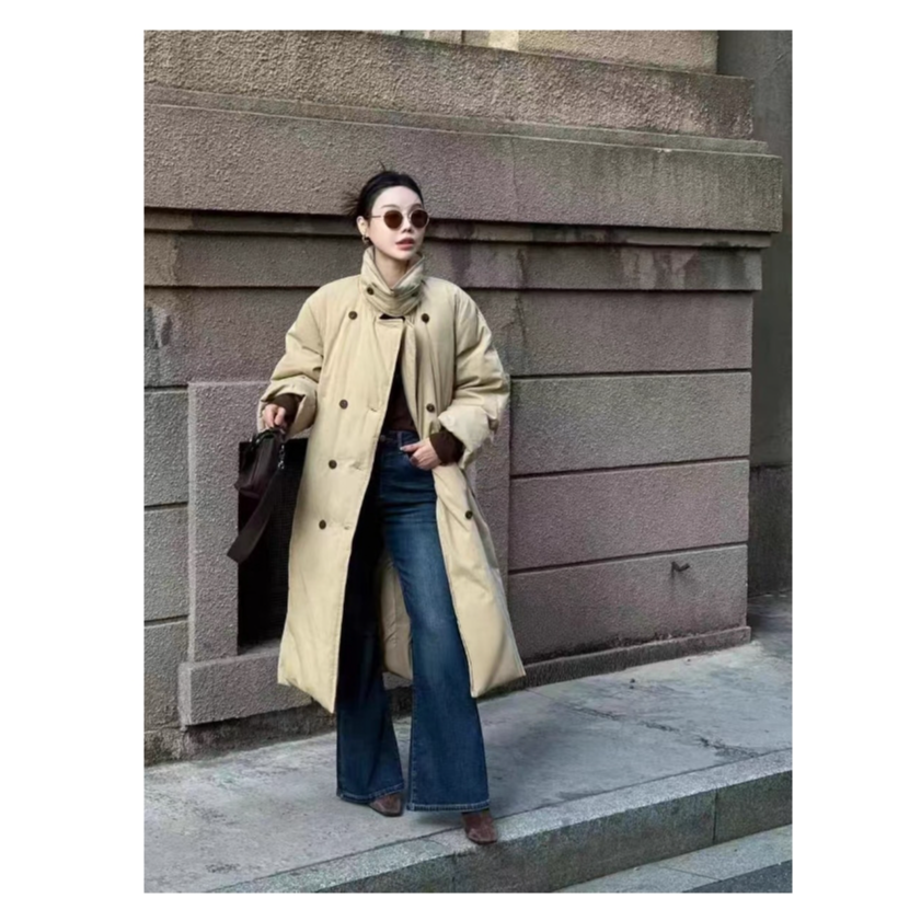 D-037-超长可收腰羽绒服