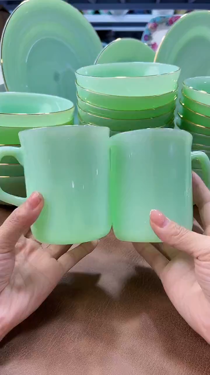 玉瓷350cc玉瓷茶杯水杯2只景德镇