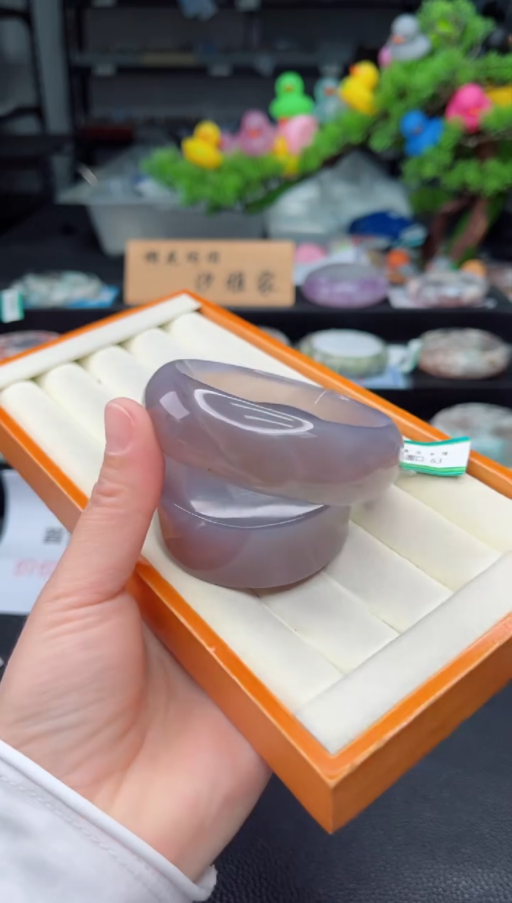 【闪购商品】石英质玉未镶嵌手镯63圈口 （赠品镯心）6451685