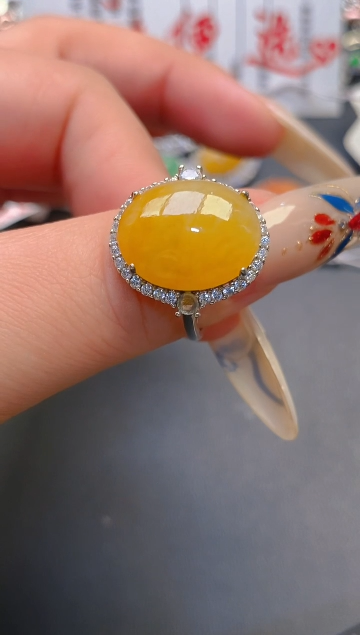 【闪购商品】翡翠耳饰银S925镶嵌天然A货翡翠1