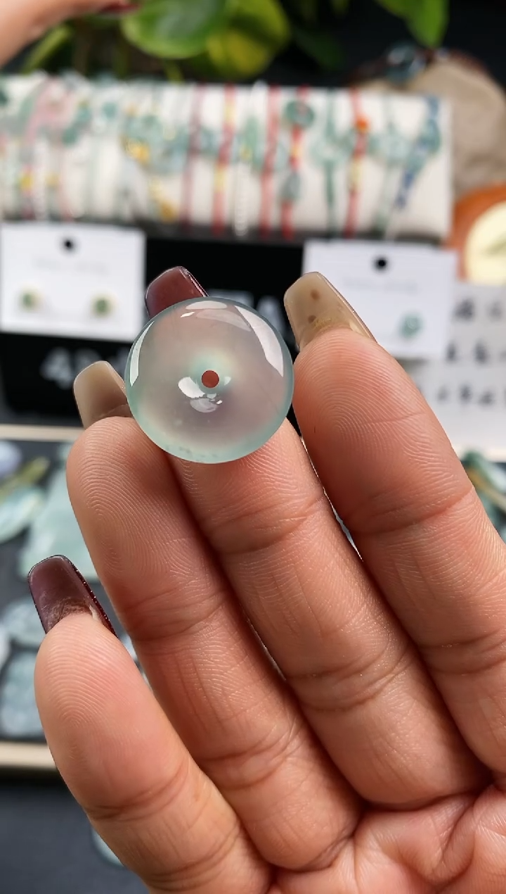 【闪购商品】翡翠裸石1100平安扣~默认裸石发货