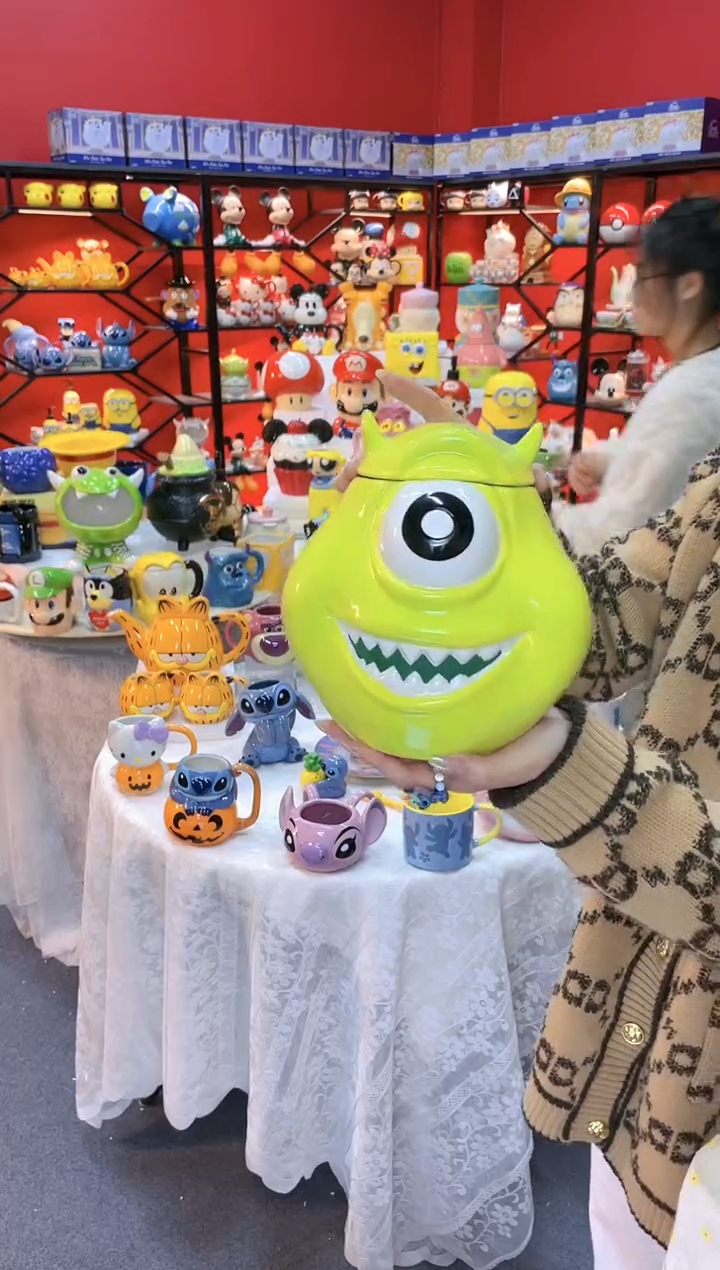 【闪购商品】.@@大眼仔饼干罐陶瓷