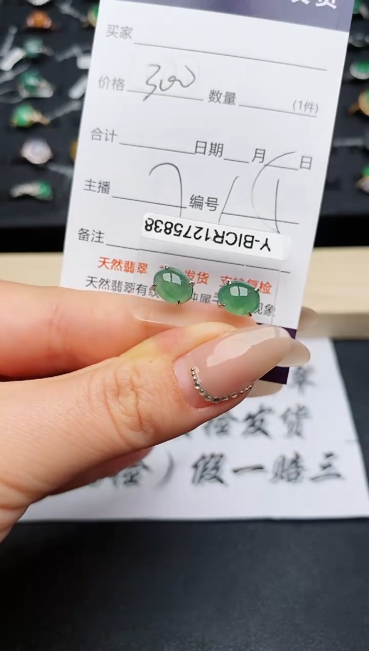 【闪购商品】翡翠耳饰银S925镶嵌.............