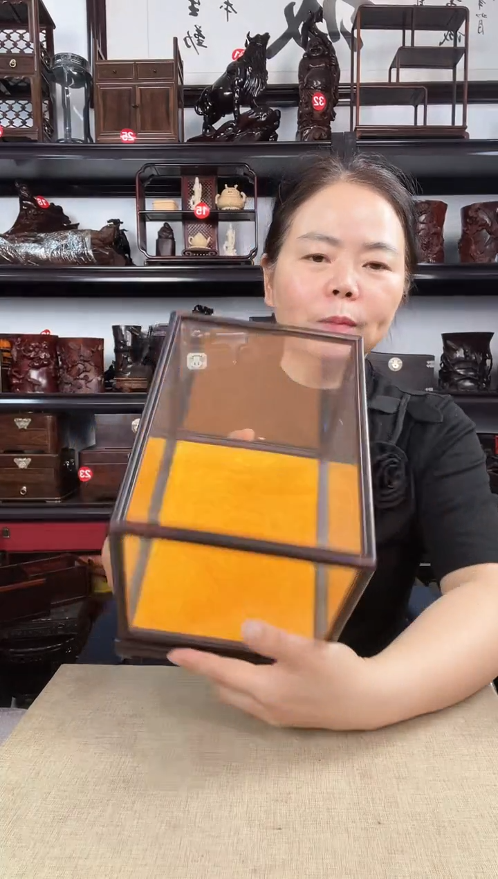 木玻璃罩3号老李红木工艺品