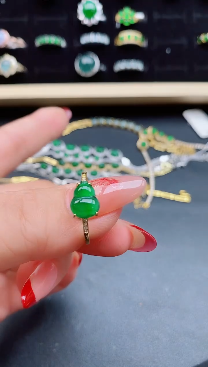 【闪购商品】翡翠戒指银S925镶嵌21321