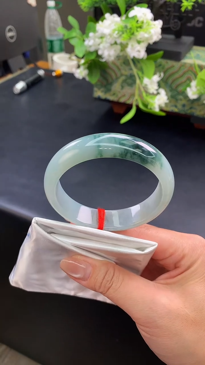 翡翠手镯未镶嵌翡翠手镯17圈口58.3