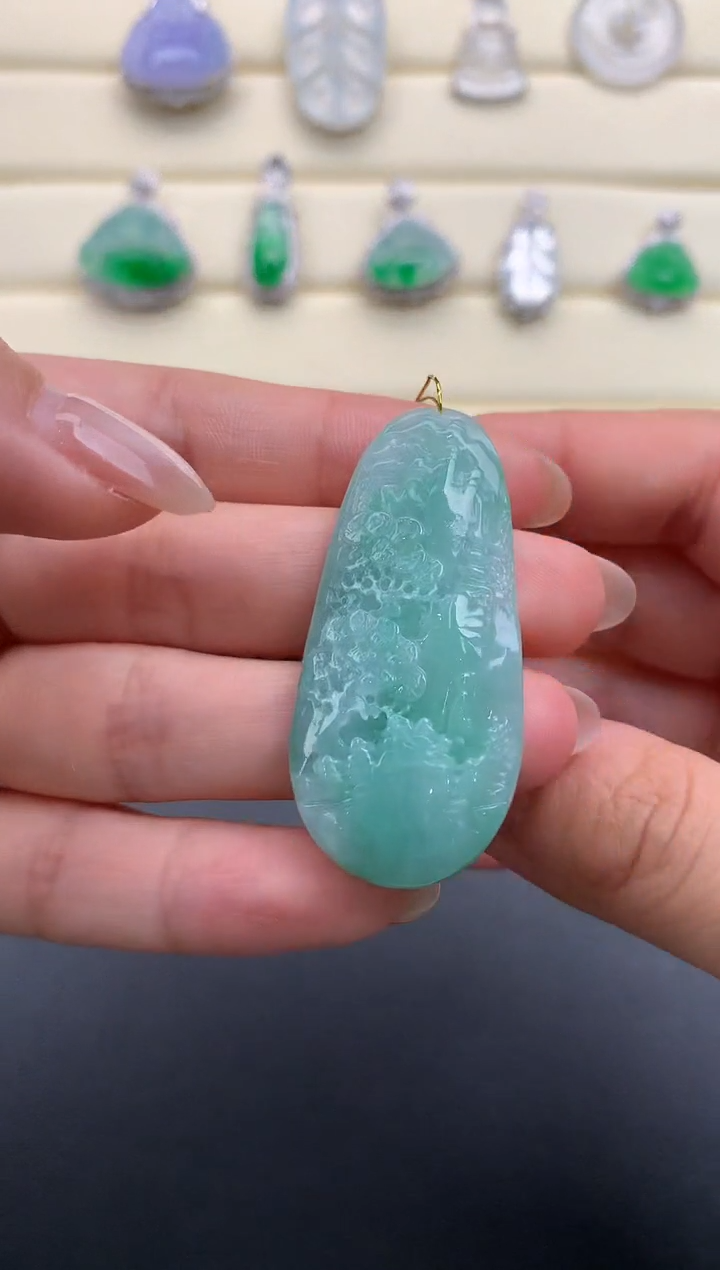 【闪购商品】翡翠颈饰未镶嵌Q65       