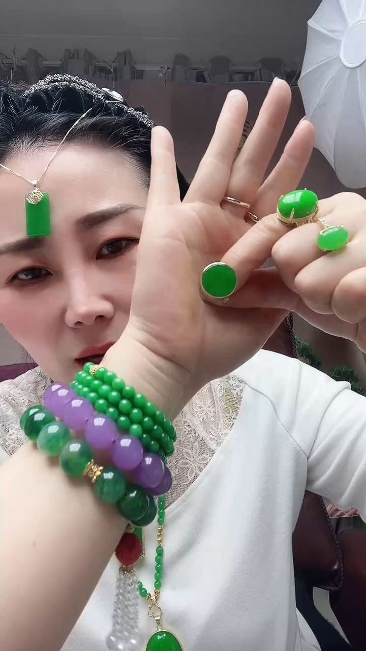 【闪购商品】翡翠戒指14K金镶嵌A61号