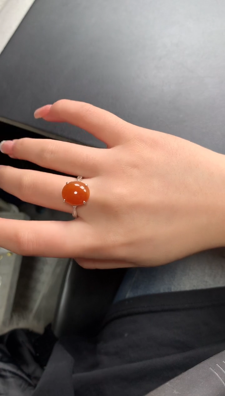 【闪购商品】翡翠戒指银S925镶嵌5142