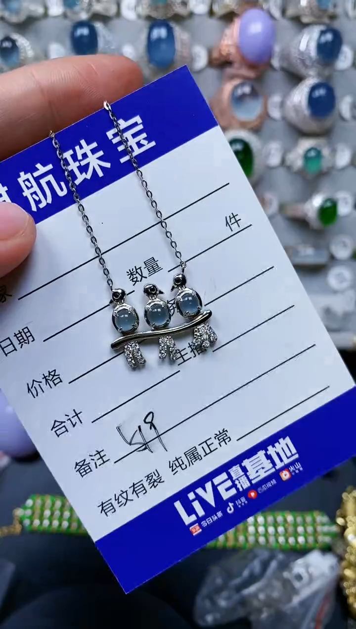 【闪购商品】翡翠颈饰银S925镶嵌0519