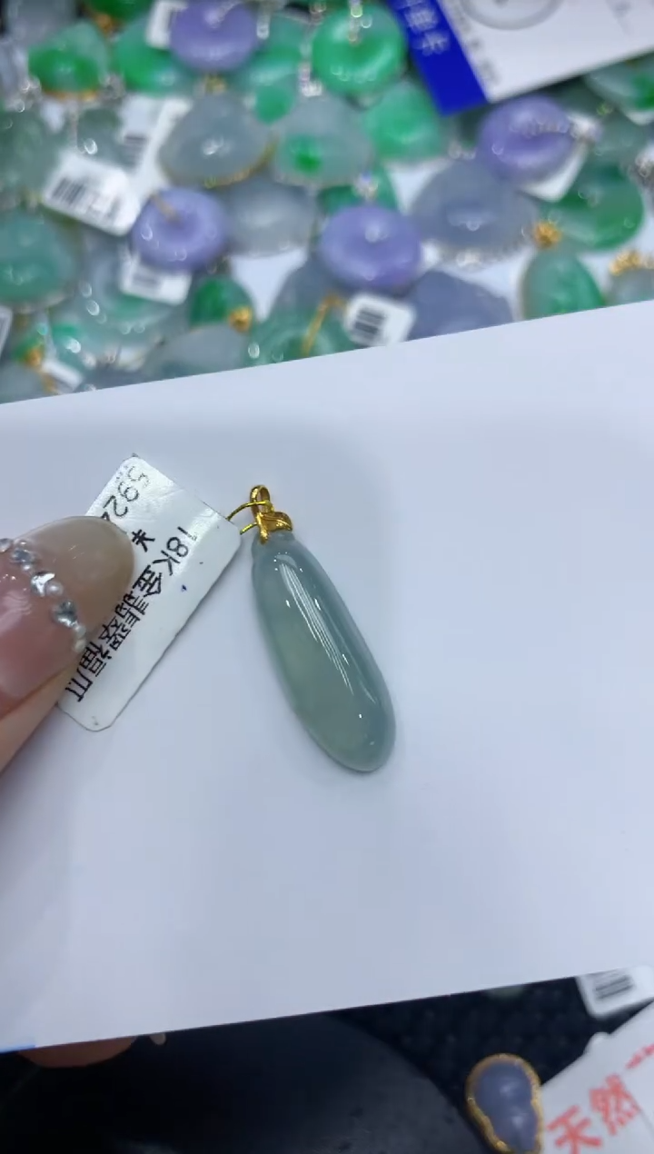 【闪购商品】翡翠颈饰18K金镶嵌222222222