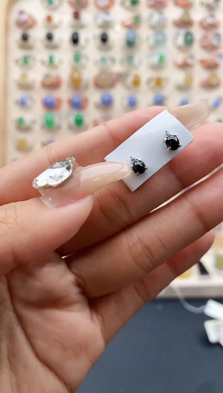 【闪购商品】翡翠戒指银S925镶嵌缅甸天然A货翡翠222  10+4