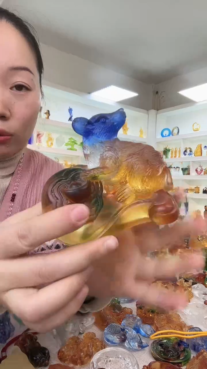 手工艺品琉璃鼠鼠