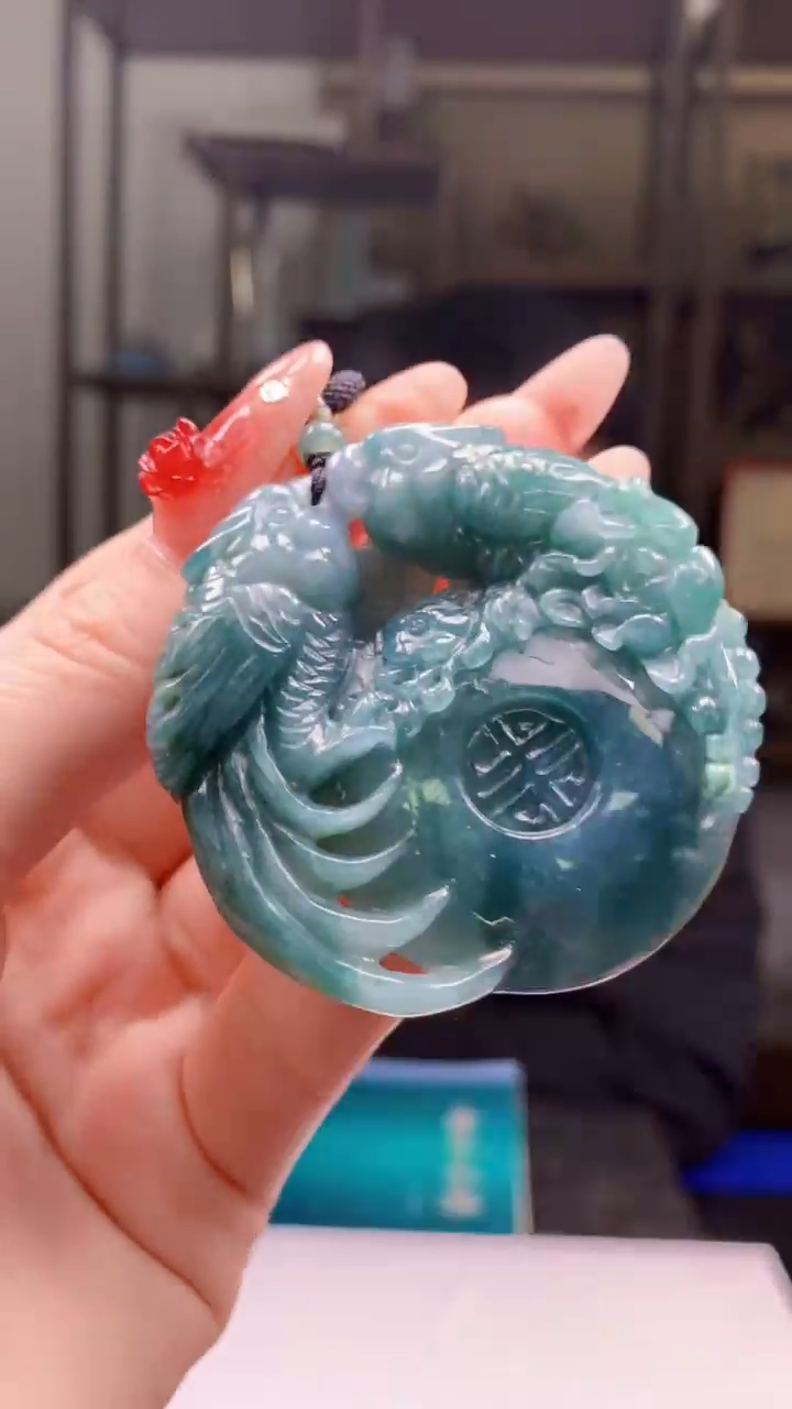 【闪购商品】定制翡翠未镶嵌1044ry-毛货挂件41