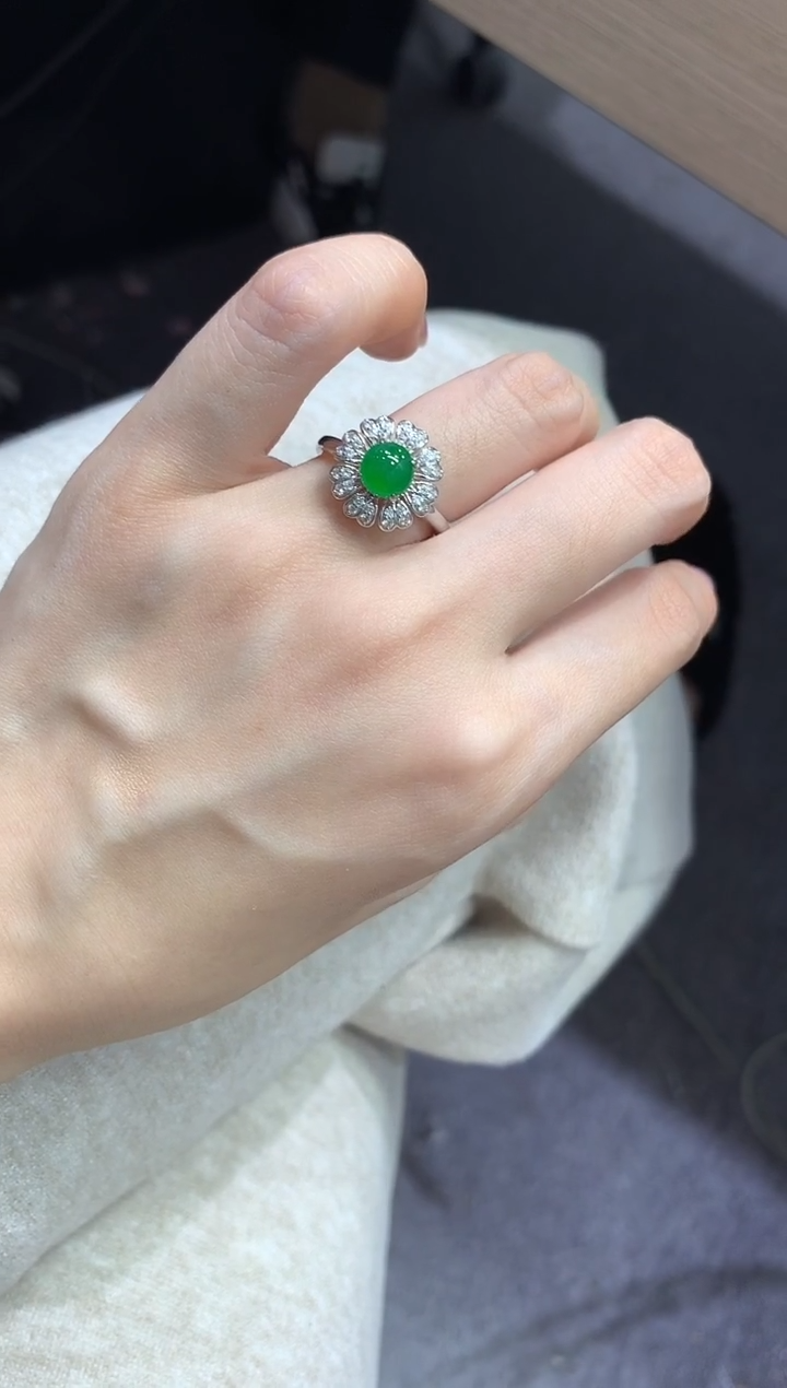 18K金镶嵌戒指翡翠30