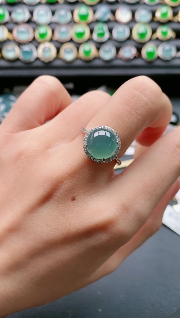 【闪购商品】翡翠戒指银S925镶嵌1111111